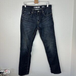 BKE Men's Jake Straight Leg Jeans 34XL Dark Denim Y2K Distressed